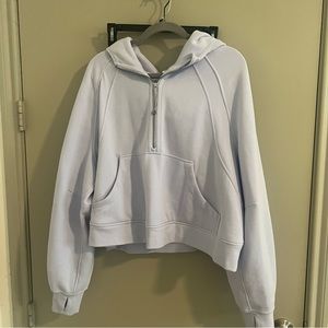 Lululemon oversized half-zip scuba in blissful blue